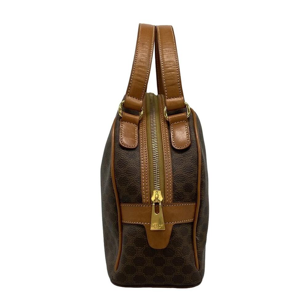 Celine leather handbag Macadam dark brown